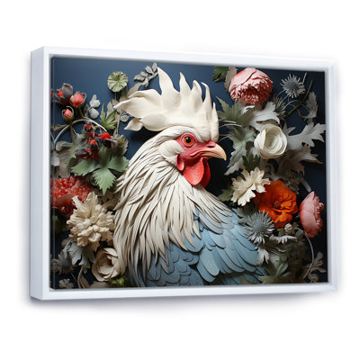«Loyal Flower Rooster Portrait», reproduction sur toile