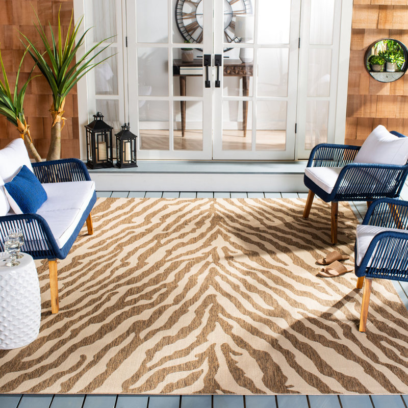 Tapis d'intérieur / extérieur Carovella, Rectangle 5 pi 3 po x 7 pi 6 po