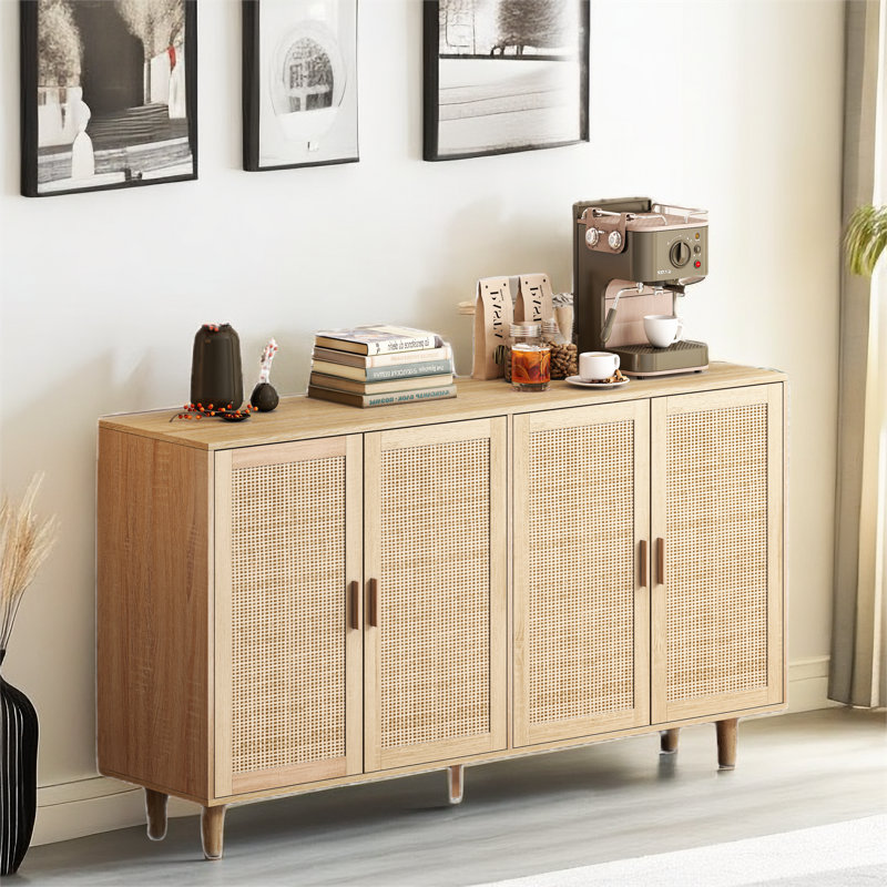 Ahmari 62.2'' Sideboard with 4 Rattan Doors