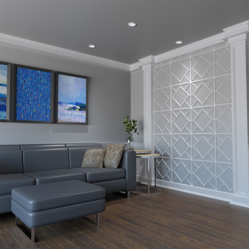 Hudson Decorative Fretwork Wall Panels, 15.375" H x 15.375" W x 0.375" D