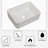 16"X12" White Ceramic Rectangular Vessel Bathroom Sink