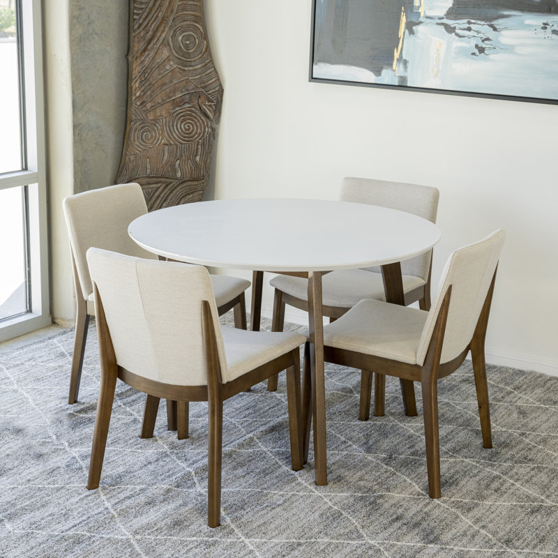 Ensemble repas pour 4 personnes Ailston, Beige