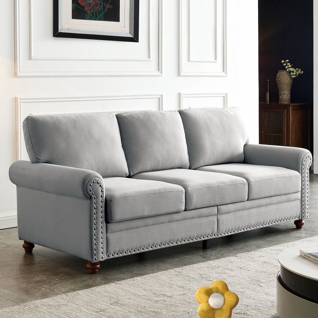 Babette 82.68" Round Arm Sofa Alcott Hill® 