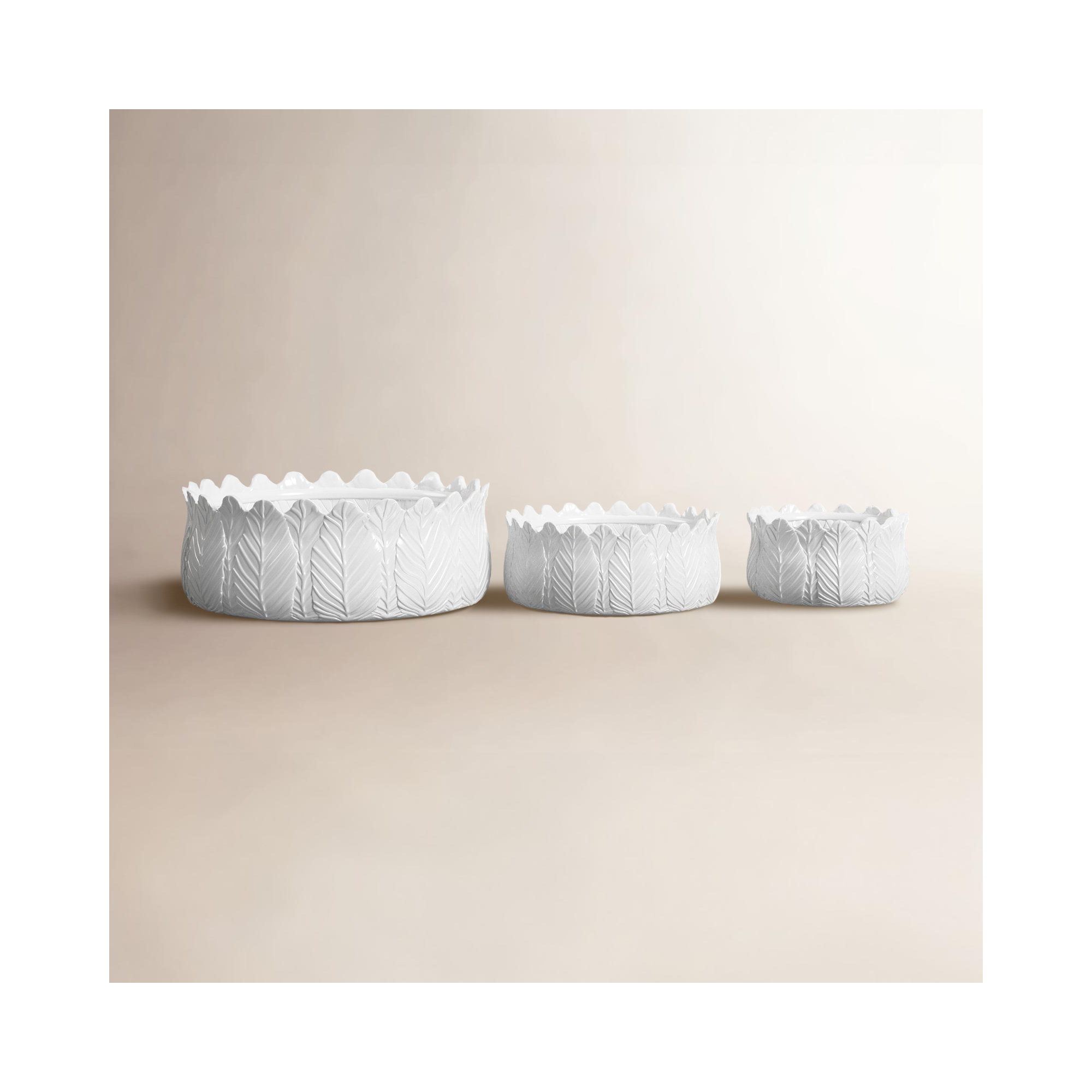 Avaline Planter - Set of 3, White