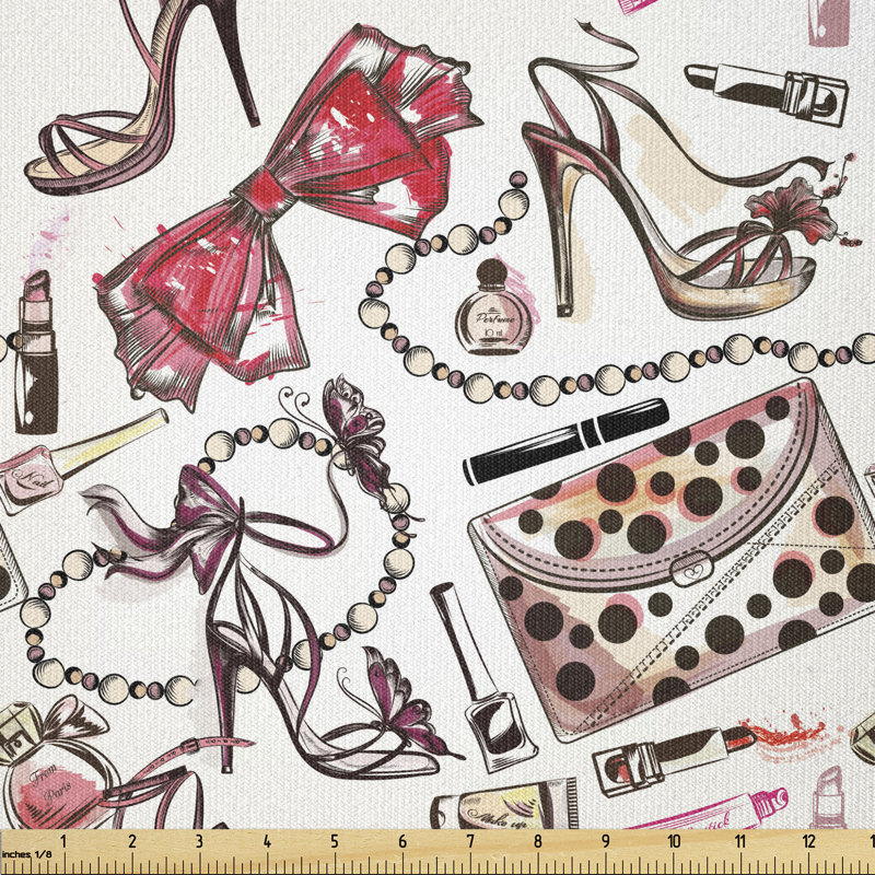 Chrystene Feminine Shoes Lipstick Perfume Accessory Items for Beauty Multi-Purpose Fabric