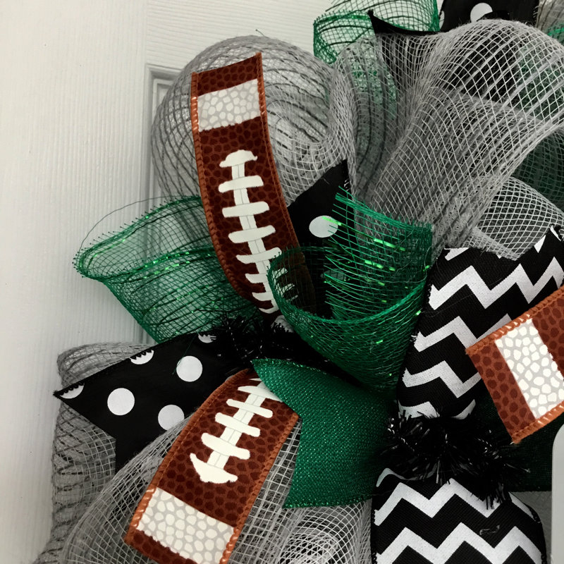 Couronne de football en maille déco faite à la main 24 po, Philadelphia Eagles