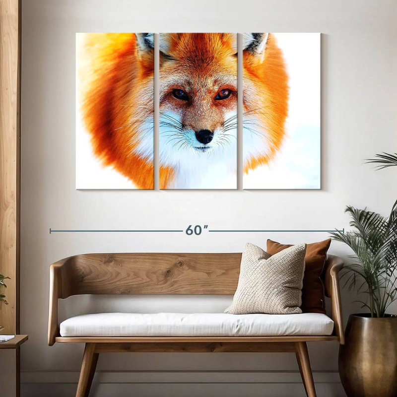 Brampt Red Fox Face, 32" H x 50" W