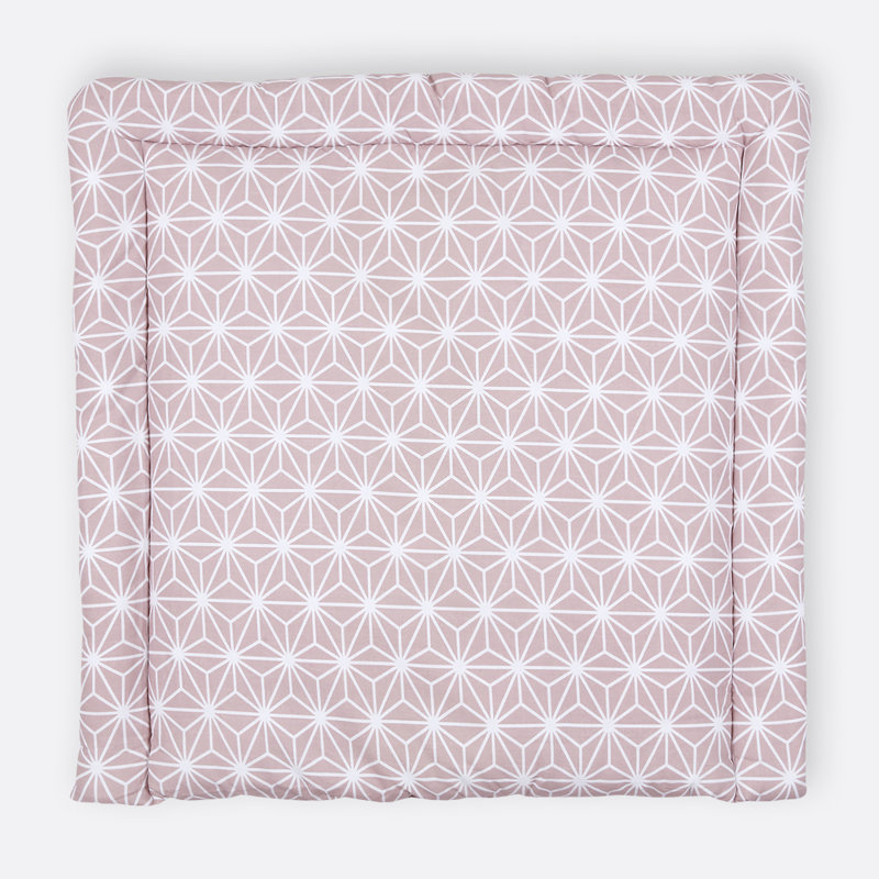 Weiße Diamante 100% Cotton Changing Mat, Pink, 78cm H x 78cm W x 4cm D