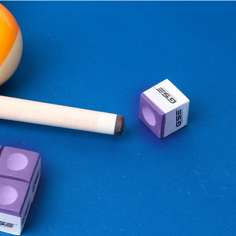 Paquet de 12 craies pour queues de billard / billard GSE Mauve, accessoires de table de billard pour la maison / tournoi