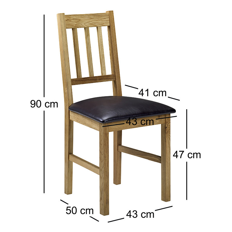 Carmel 47cm H Upholstered Slat Back Side Chair