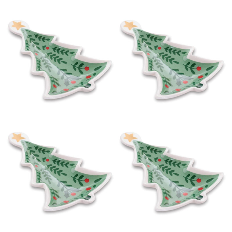 Ensemble de 4 bols en céramique Holiday Tree