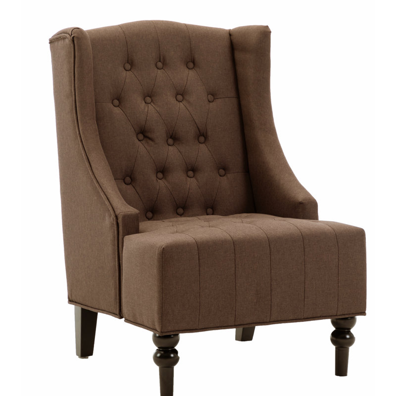Ruhl Upholstered Accent Chair, Chocolate