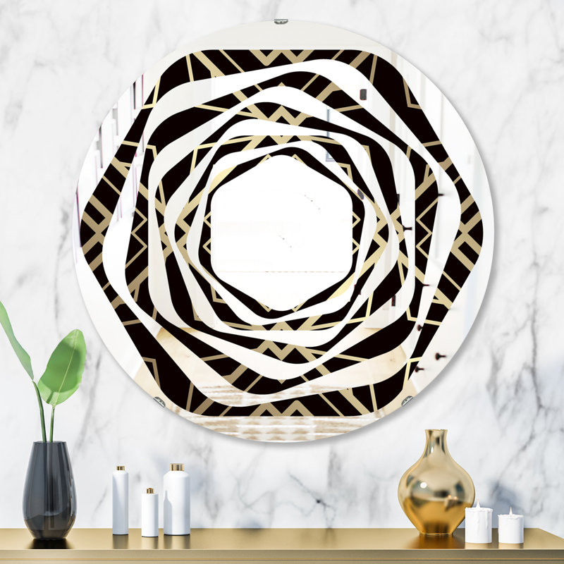 Miroir mural sans cadre Art Deco, H 31,5 po x l po
