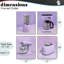 Ustensiles de cuisine disco en mauve, ensemble de 4 giclées encadrées, design par Lish Creative-130746097-130746101