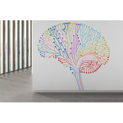 Creative Concept Of Brain Wall Decal, Technology Vinyl Wall Art Decals, Company Name Decal, Office Decor, Business Wall Decal 287RS