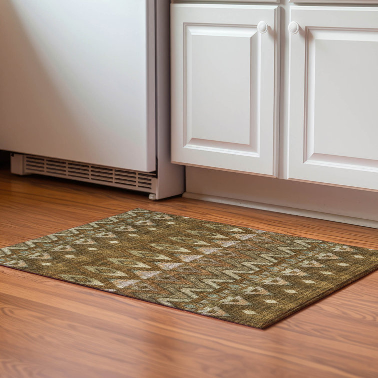 Premium Machine Washable Cerrito Brown Rug