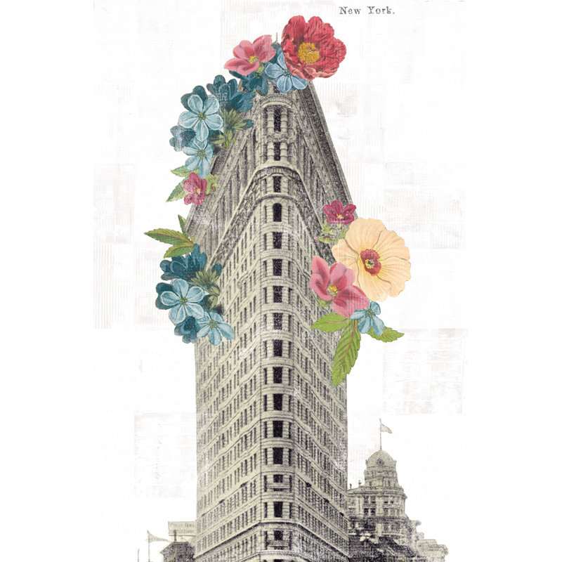 Floral Flat Iron by Wild Apple Portfolio - Wrapped Canvas Print, 30cm H x 20cm W