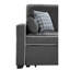 Canapé-lit moderne en tissu gris 70 po avec 2 ports de chargement USB et 4 coussins décoratifs Modern