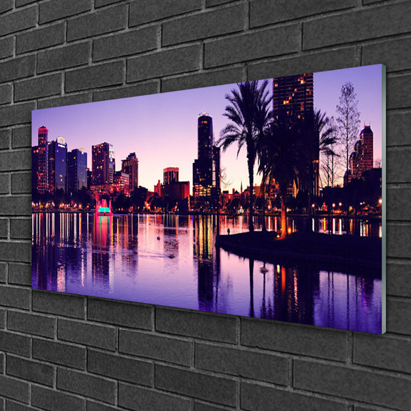 Houses City - Unframed Photograph on Glass
