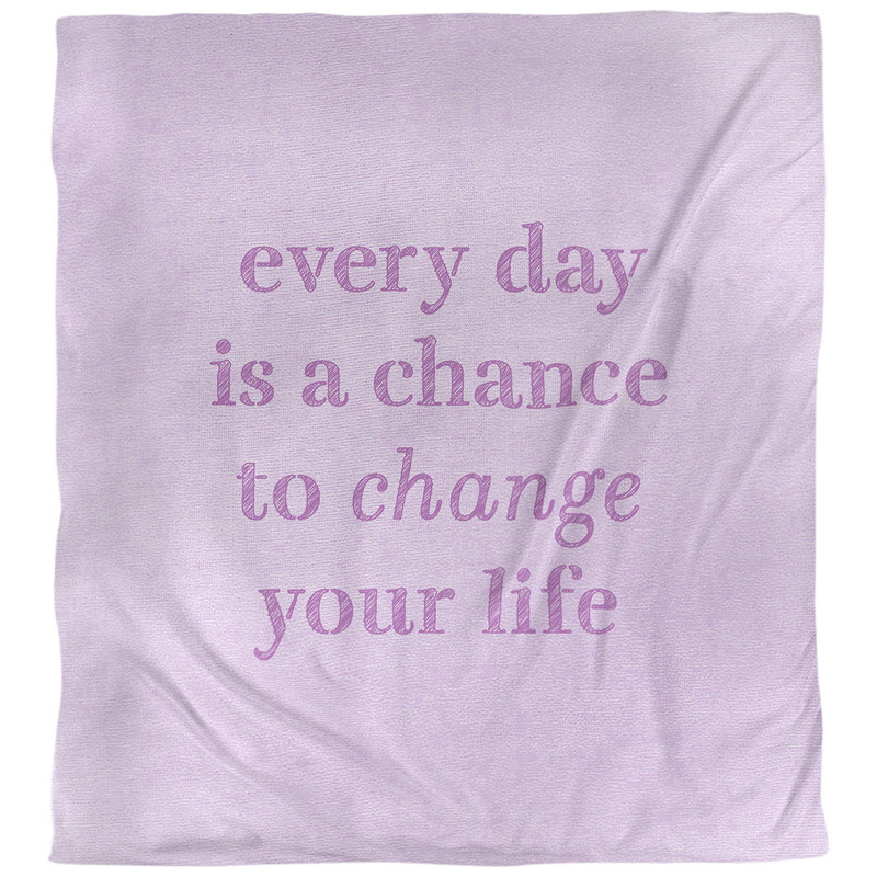 Housse de couette change your life quote, Housse de couette pour très grand lit, Violet