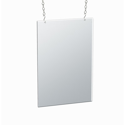 Clear Acrylic Hanging Ceiling Poster Frame 11" Wide X 17" High Vertical/Portrait