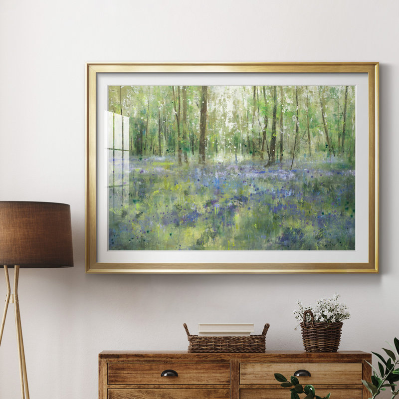Imprimé LAVENDER HILL, Encadrement doré, H 26,5 po x l 36,5 po x P 1,5 po