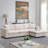 Comfortable Polyester Sectional Sofa with Movable Ottoman and Sturdy Frame-1121170613