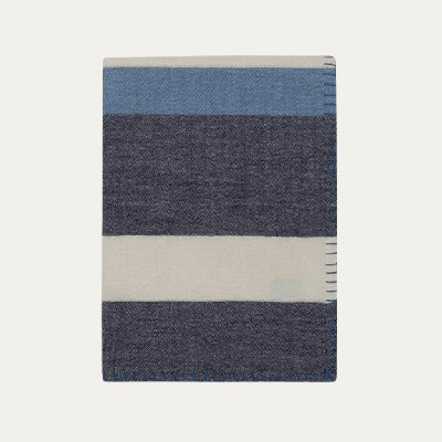 Block Stripe Woven Baby Alpaca Throw Blanket
