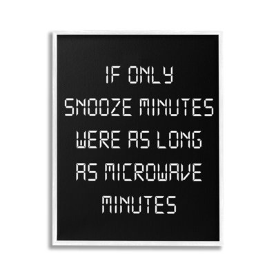 Snooze contre micro-ondes minutes, estampe numérique par Lil 'Rue
