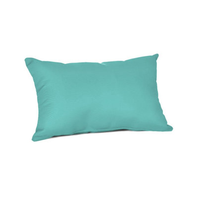 Casual Cushion Outdoor Lumbar Pillow, Sunbrella Fade & Water Resistant for Patio Furniture & Porch Swings, 19"W x 12"L, 6" thick, Reversible, Canvas Aruba