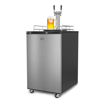 Black+decker Bdb Series 6.1 Cu. Ft. Dual Tap Freestanding Kegerator With Adjustable Temperature In Black