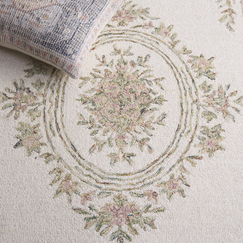 Enid Hand Tufted Wool Oriental Rug, Rectangle 5' x 8'