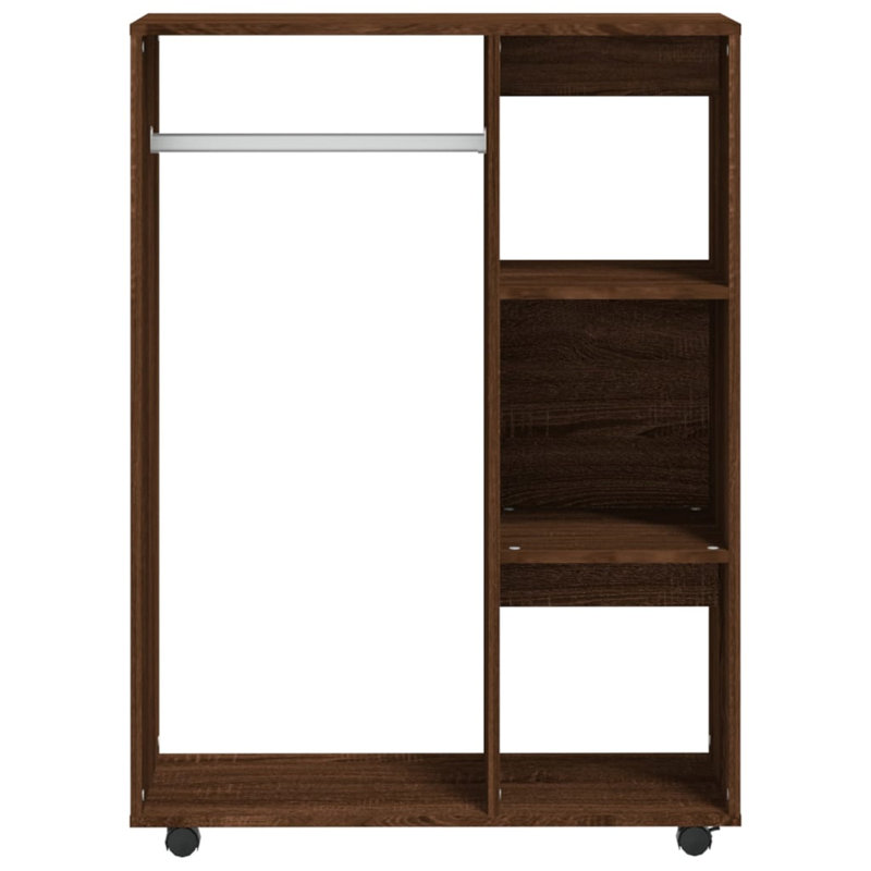 Reckford 80cm Adjustable Clothing Rack, Brown Oak