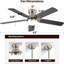 Ventilateur de plafond 42 pouces 5 pales avec télécommande réversible pour moteur à courant continu silencieux