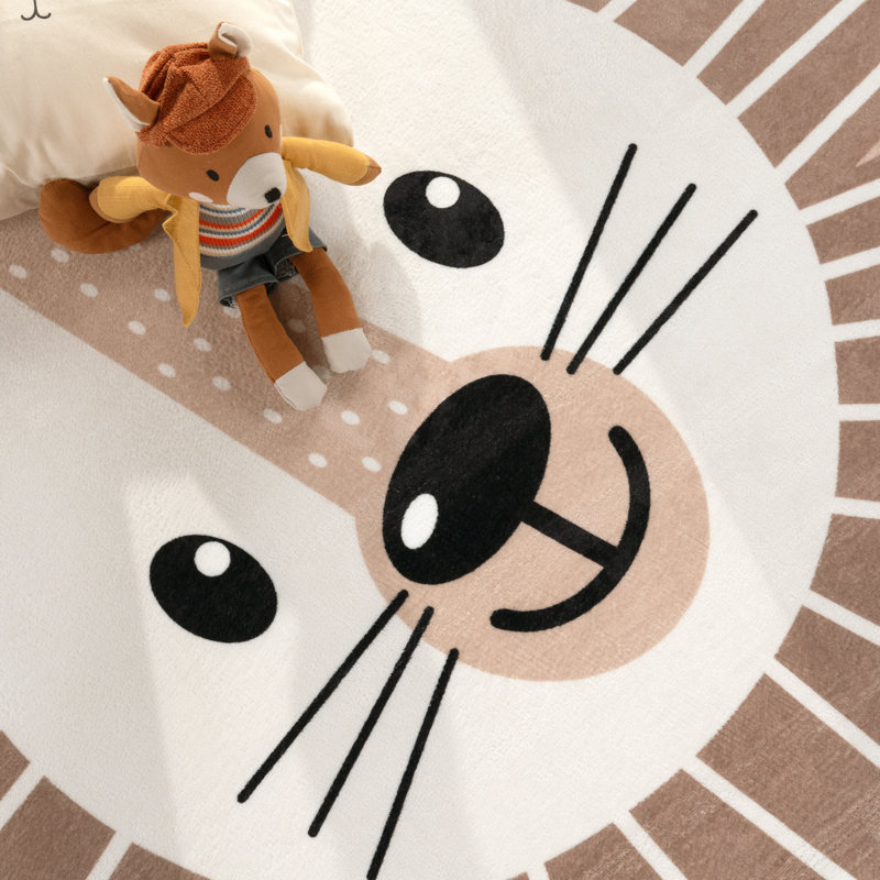 Coble Beige Rug, Round 120cm
