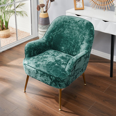 Divij Velvet Armchair with Footstool