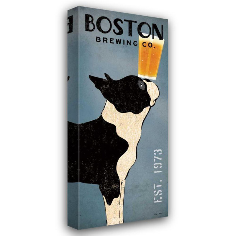 Art sur toile tendue avec Lark Manor ™ Fowler, Ryan, Boston Terrier Brewing Co, H 40 po x l 18 po