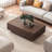 Vintage square walnut coffee table