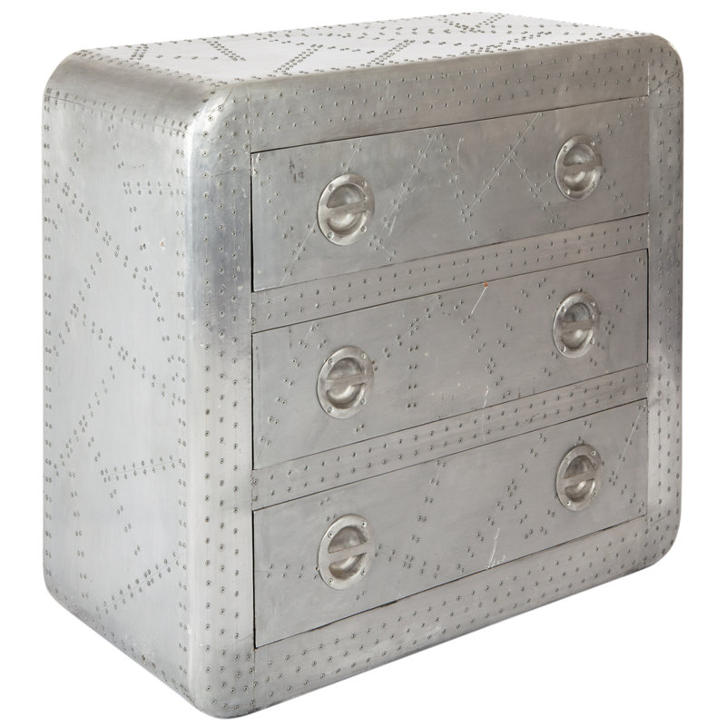 Afton 3 - Drawer Apothecary Rectangle Accent Chest