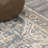 Keesha Bold Distressed Medallion Low-Pile Machine-Washable Blue/Cream Rug-965308623