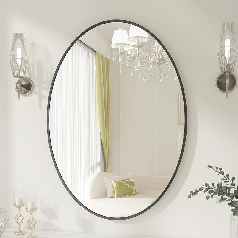 Aluminum Flat Wall Mirror, 38" x 26"