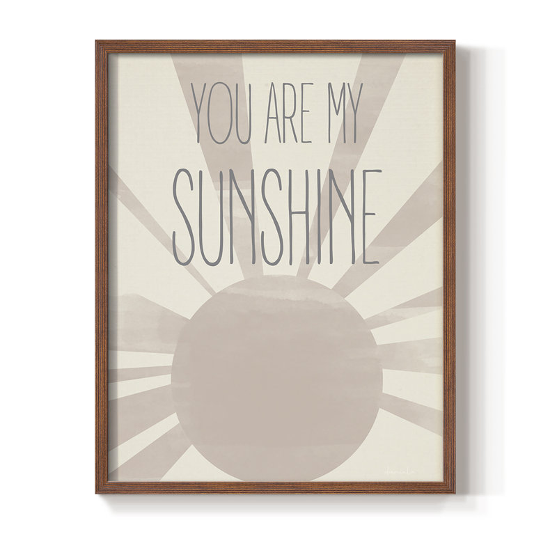 Sunshine Framed Print - Solid Wood, 15" H x 12" W, Walnut