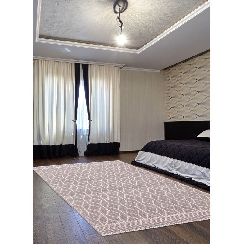 Spencel Wool Geometric Indoor Rug, Rectangle 6'1" x 9'1"