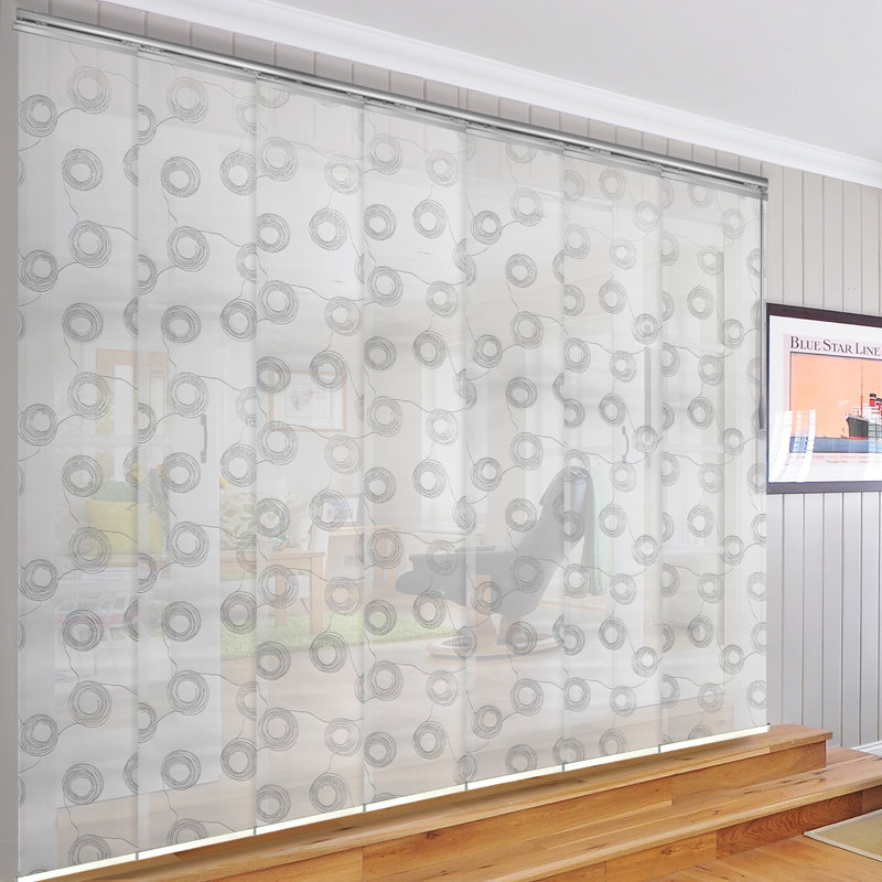 Rail à panneau simple Sion extensible, largeur du panneau: 23,5 po, L 153 po x L 94 po, Nickel satiné
