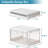Clear Storage Bin with Lid 3 Pack-Plastic Multifunctional Folding Storage Bins for Bedroom