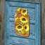 Cintre de porte en bois mason pot tournesol