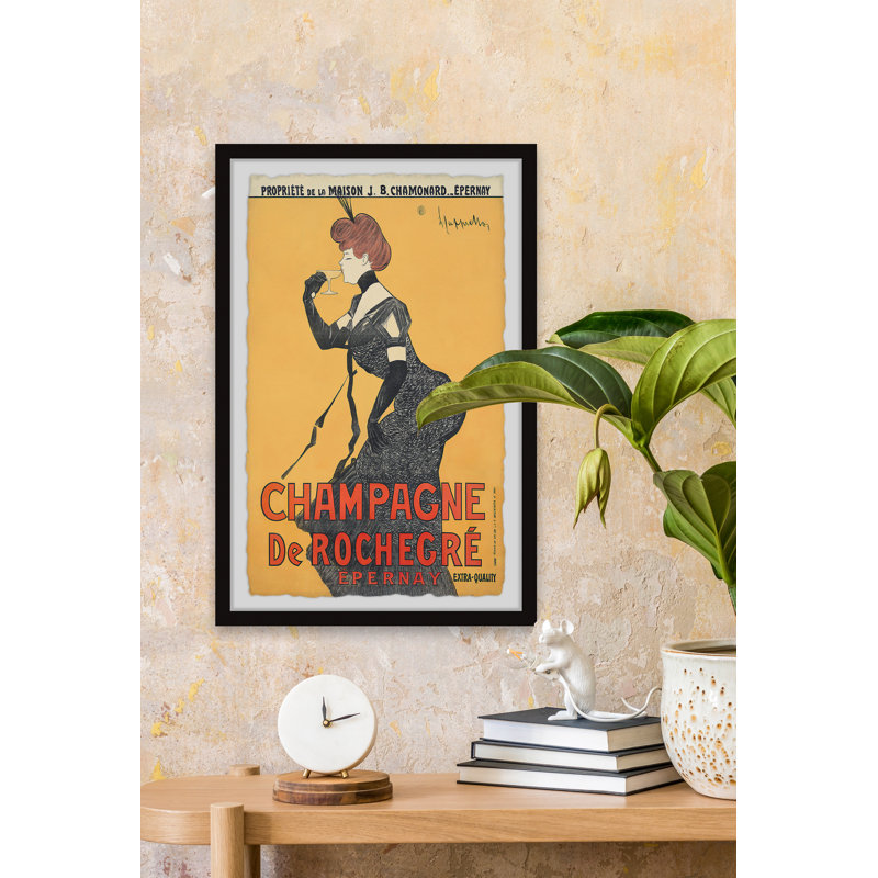 "Champagne de Rochegré", reproduction encadrée, H 30 po x l 20 po