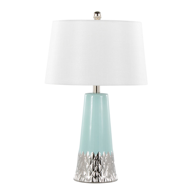 Lampe de table 22 po Penelope, Bleu clair