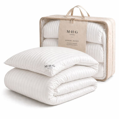 MHG Living Summer Microfibre Duvet 1.5 Tog with Breathable Hypoallergenic Hollowfibre Filling Cooling