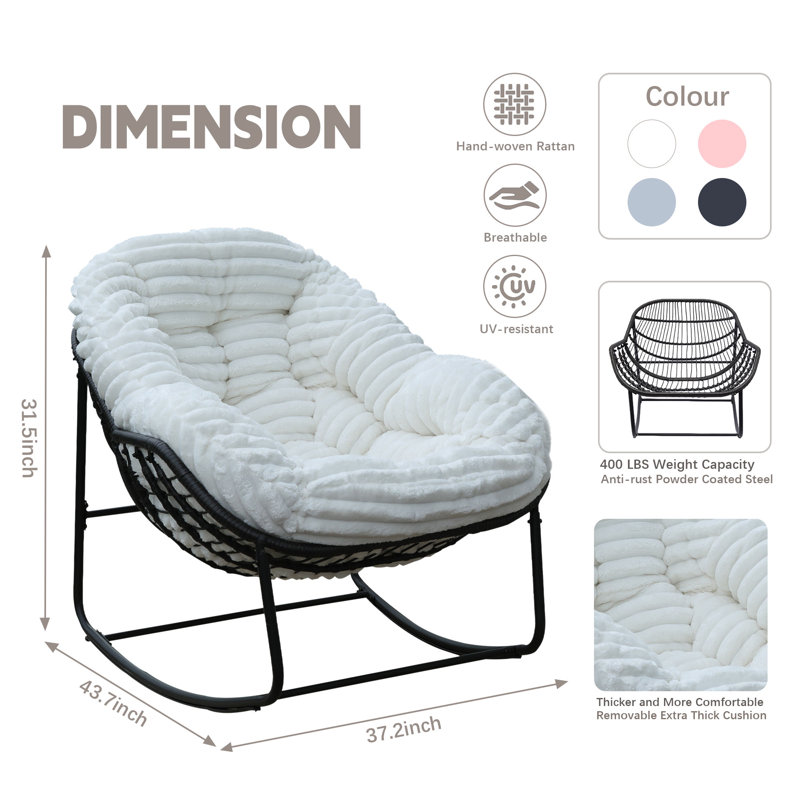 Chaise Rockong, White